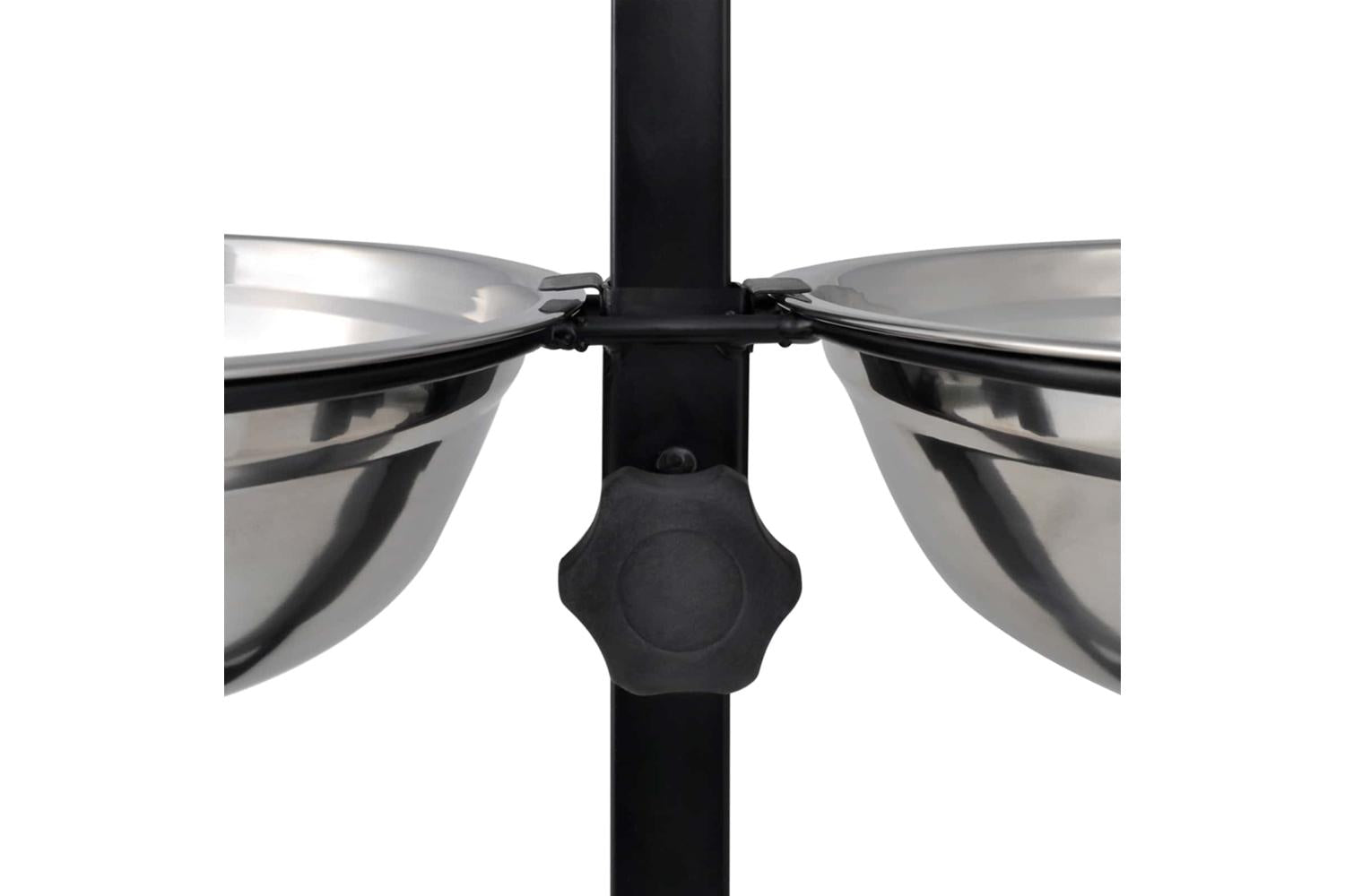 Vidaxl Feeding Stand And Bowl With Dog Food Silver And Black-6