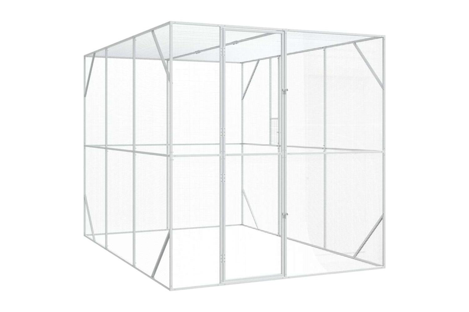 Vidaxl Bird Cage Silver 210 X 304 X 213 Cm-2