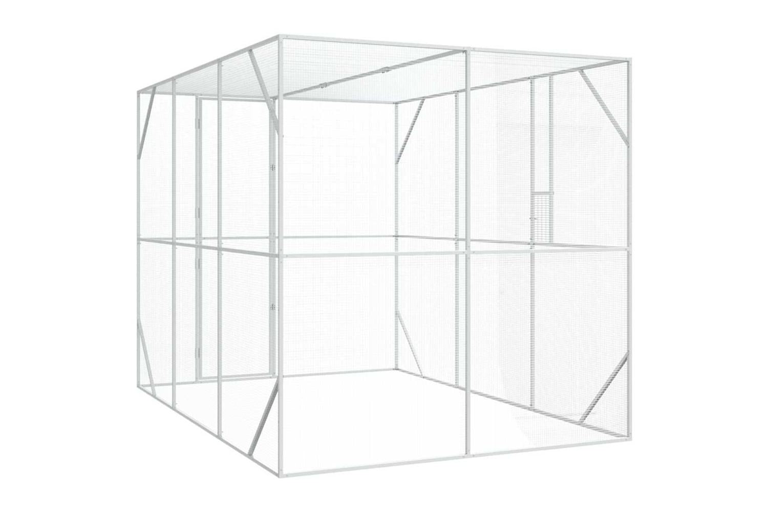 Vidaxl Bird Cage Silver 210 X 304 X 213 Cm-5