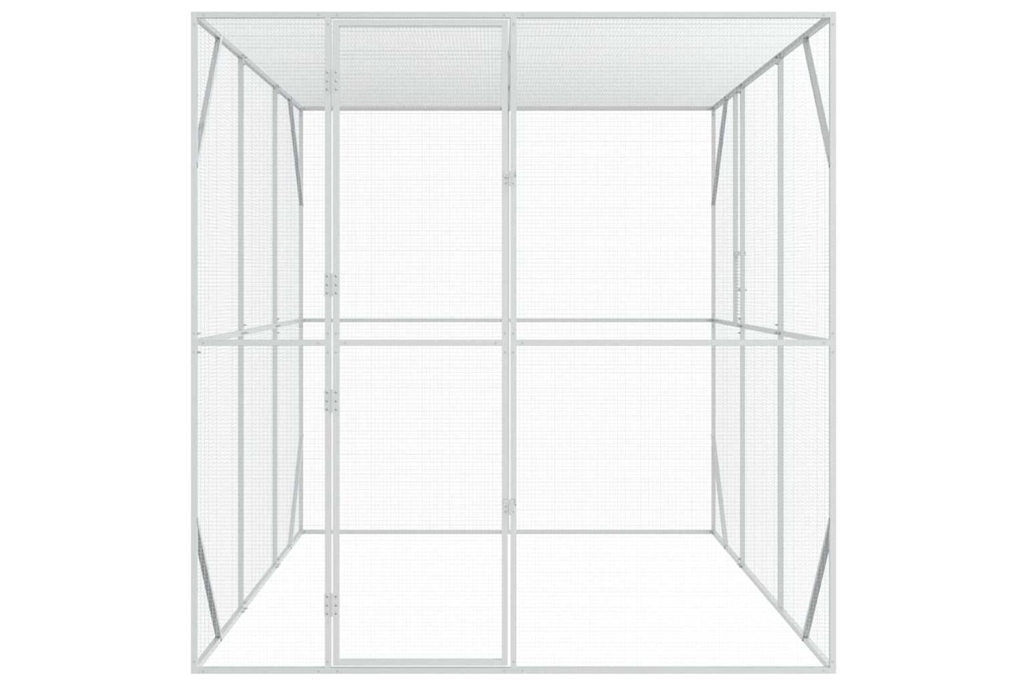 Vidaxl Bird Cage Silver 210 X 304 X 213 Cm-6