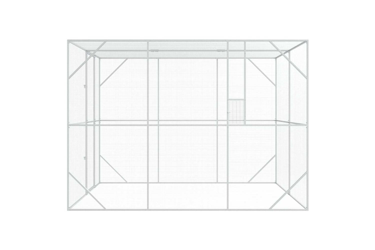 Vidaxl Bird Cage Silver 210 X 304 X 213 Cm-7