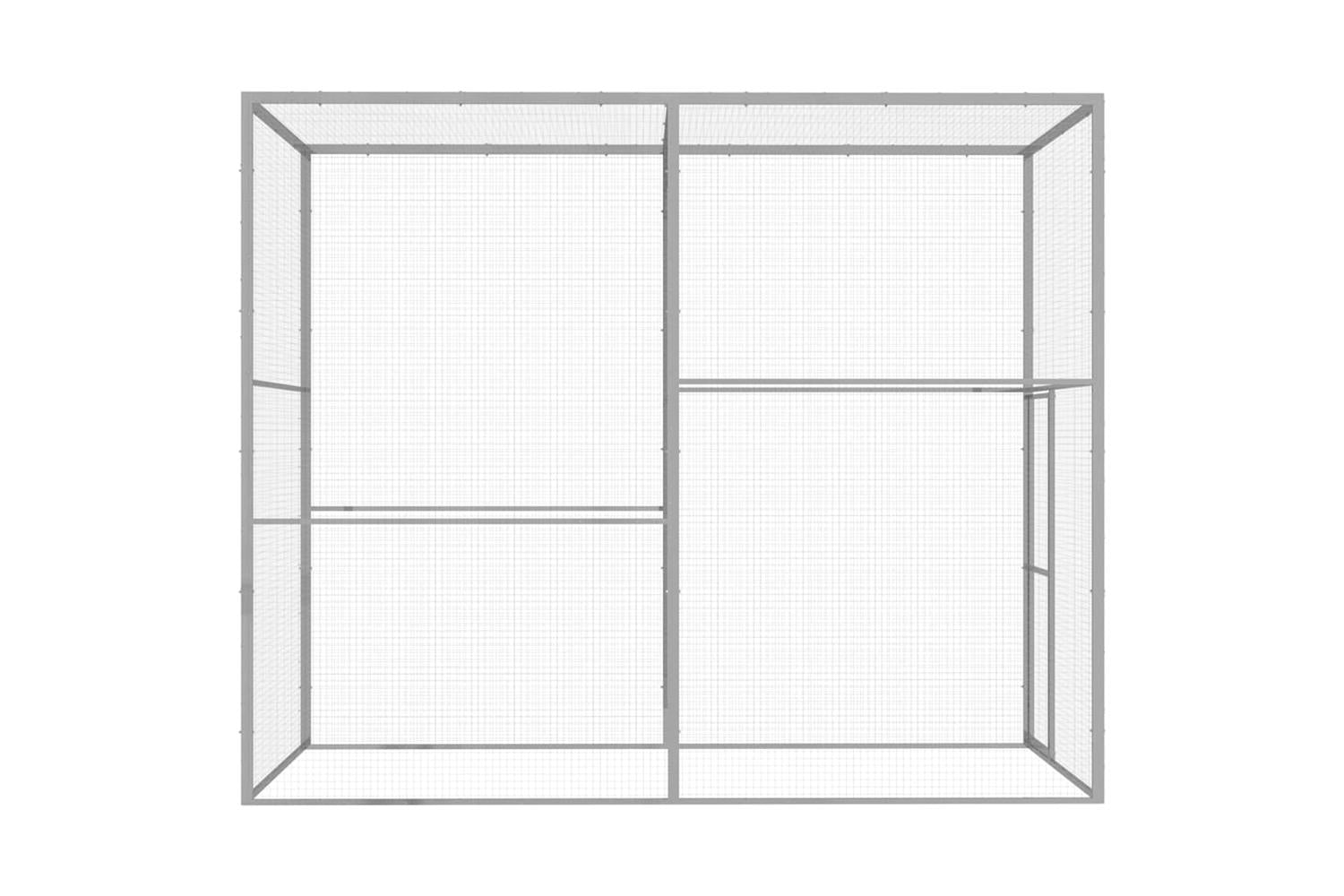 Vidaxl Cat Cage 3x15x25 M Galvanised Steel-3