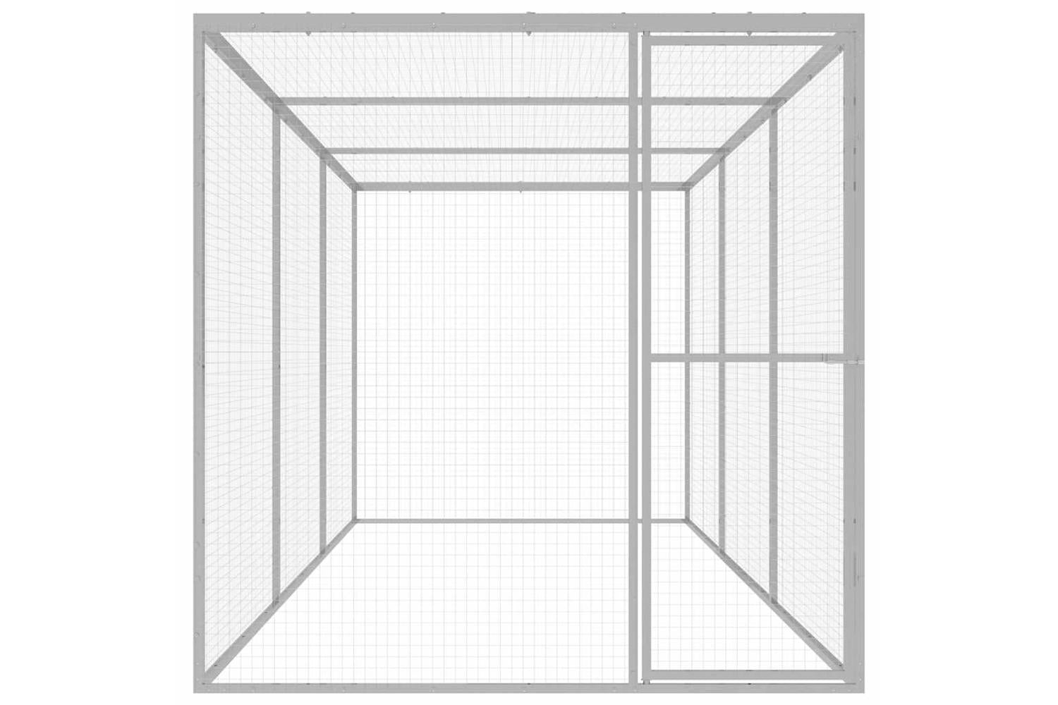 Vidaxl Cat Cage 45x15x15 M Galvanised Steel-2