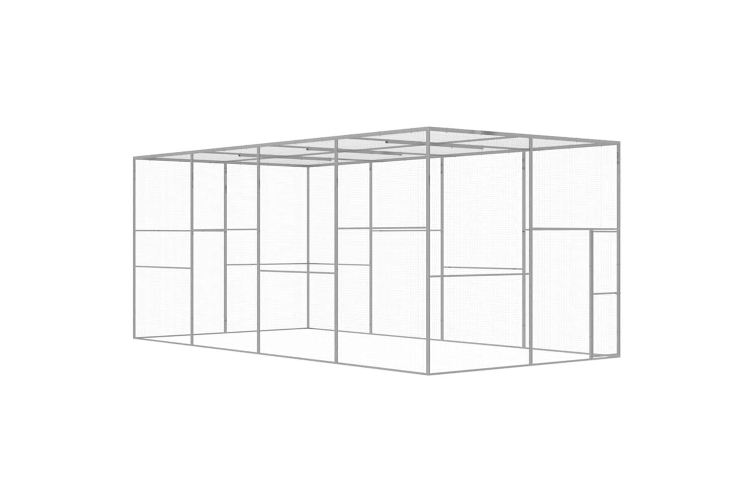 Vidaxl Cat Cage 6x3x25 M Galvanised Steel
