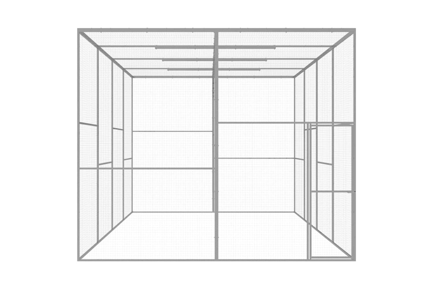 Vidaxl Cat Cage 6x3x25 M Galvanised Steel-2