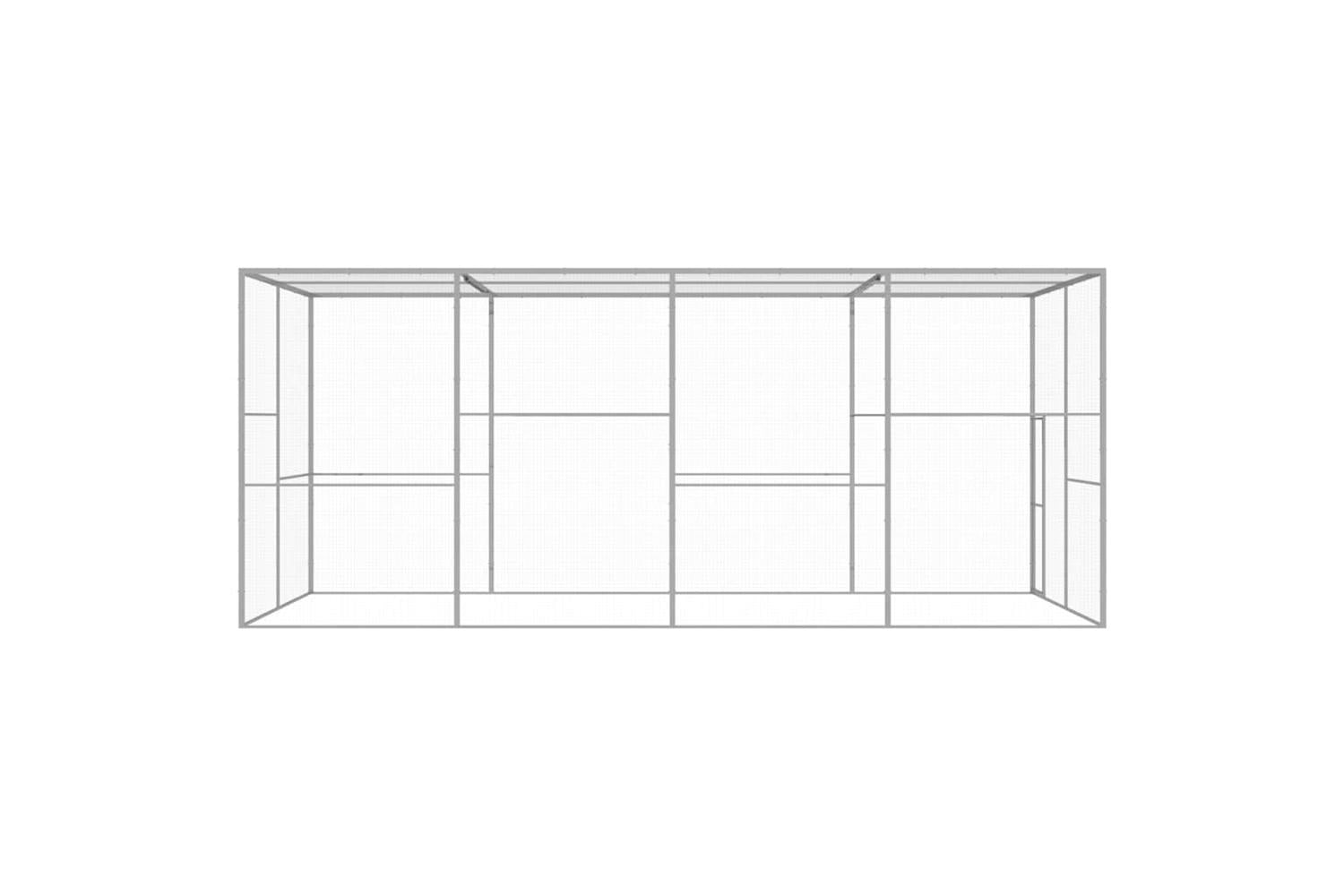 Vidaxl Cat Cage 6x3x25 M Galvanised Steel-3
