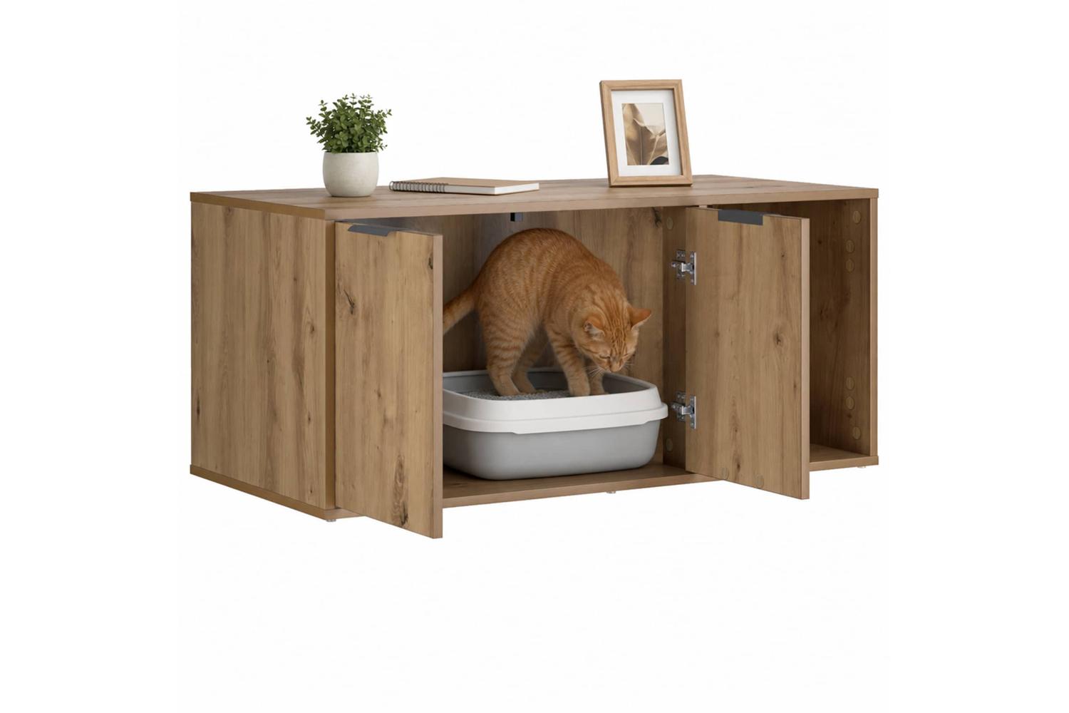 Vidaxl Cat Crate Furniture Artisan Oak 100 X 49 X 45 Cm-3