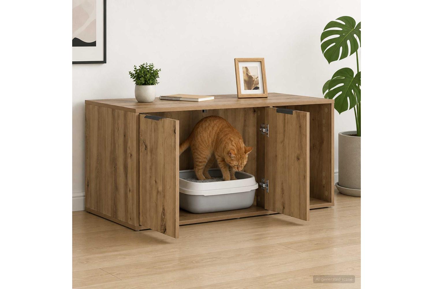 Vidaxl Cat Crate Furniture Artisan Oak 100 X 49 X 45 Cm-4