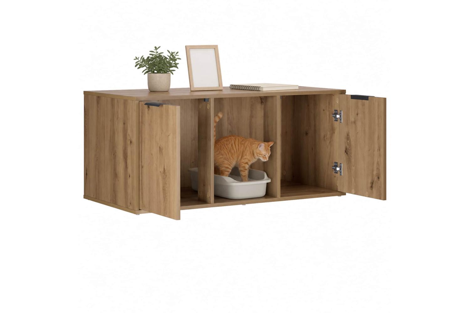 Vidaxl Cat Crate Furniture Artisan Oak 100 X 49 X 45 Cm-3