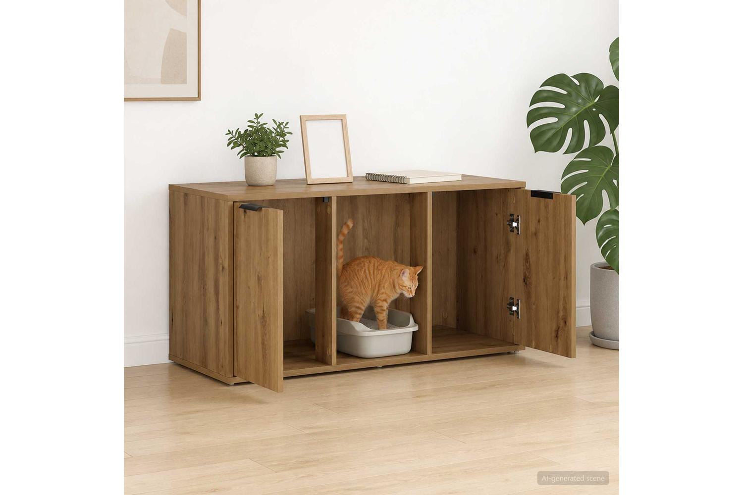 Vidaxl Cat Crate Furniture Artisan Oak 100 X 49 X 45 Cm-4