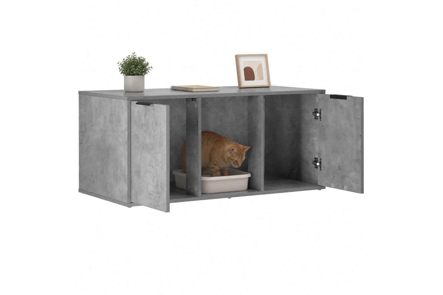 Vidaxl Cat Crate Furniture Concrete Grey 100 X 49 X 45 Cm-3