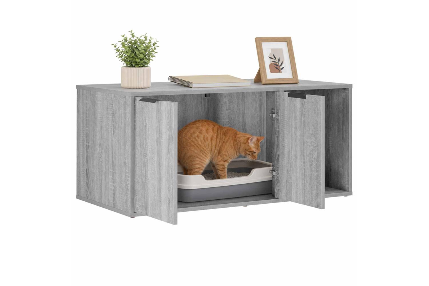 Vidaxl Cat Crate Furniture Grey Sonoma 100 X 49 X 45 Cm-3