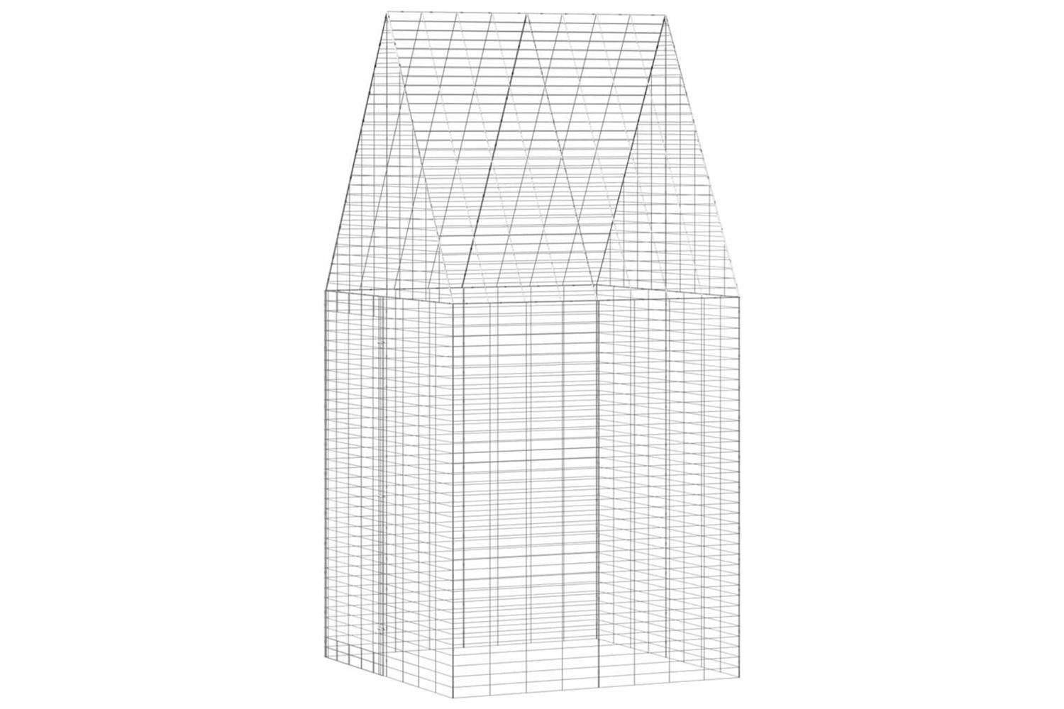 Vidaxl Rabbit Cage Silver 100 X 100 X 210 Cm Galvanised Steel