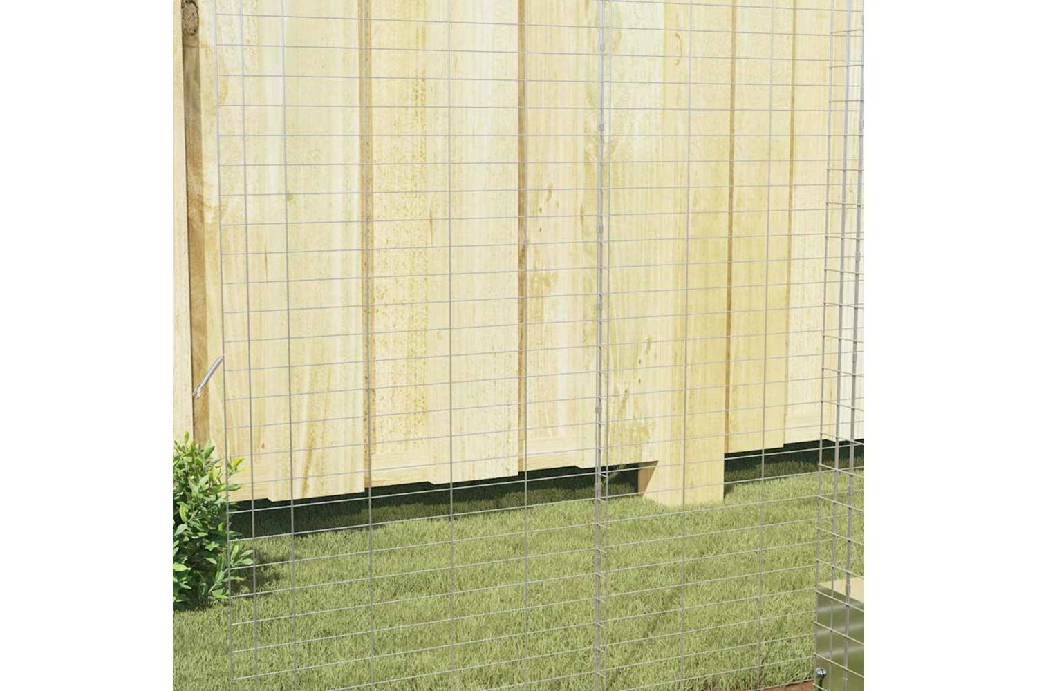Vidaxl Rabbit Cage Silver 100 X 100 X 210 Cm Galvanised Steel-5