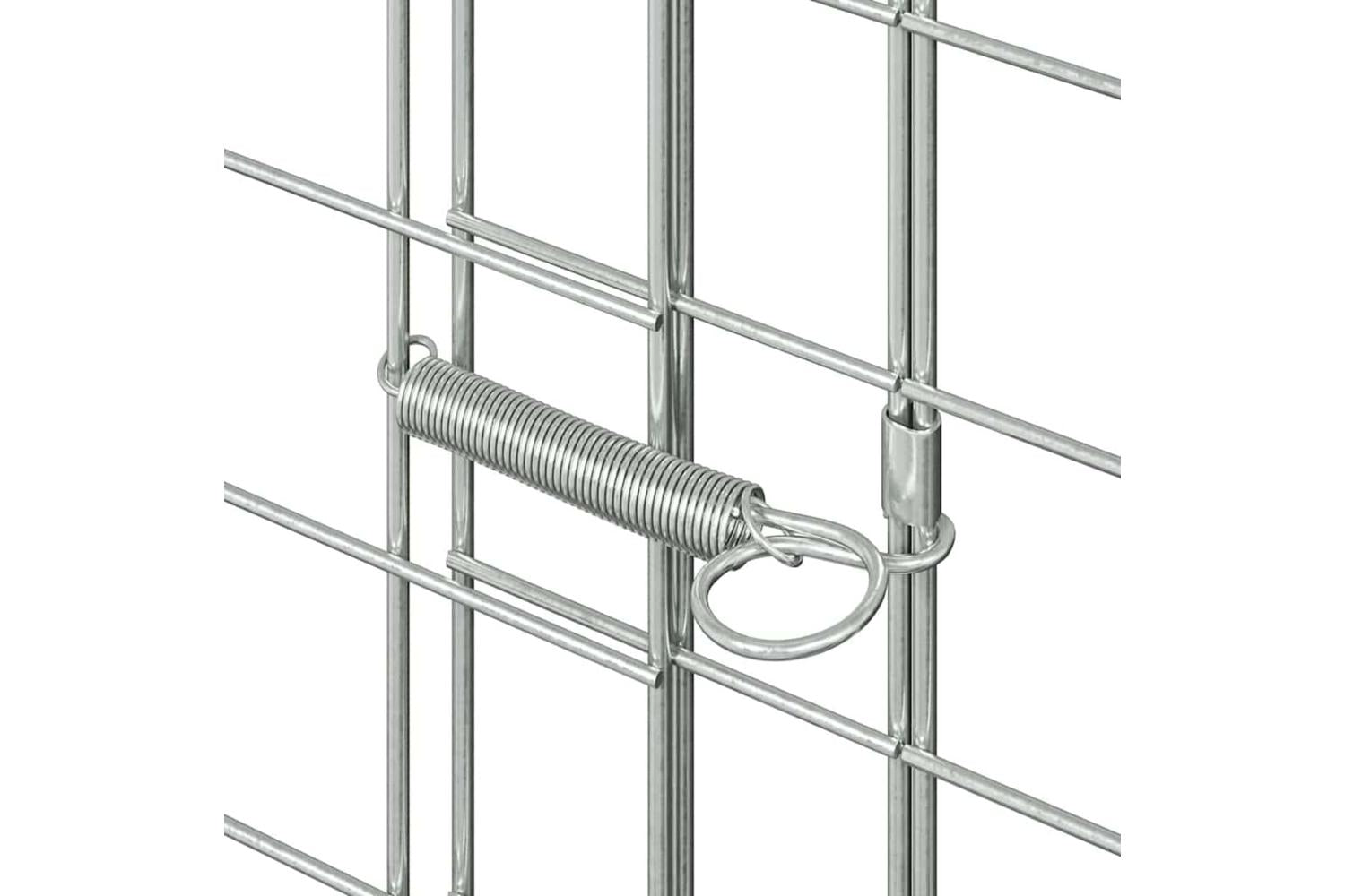 Vidaxl Rabbit Cage Silver 100 X 100 X 210 Cm Galvanised Steel-9