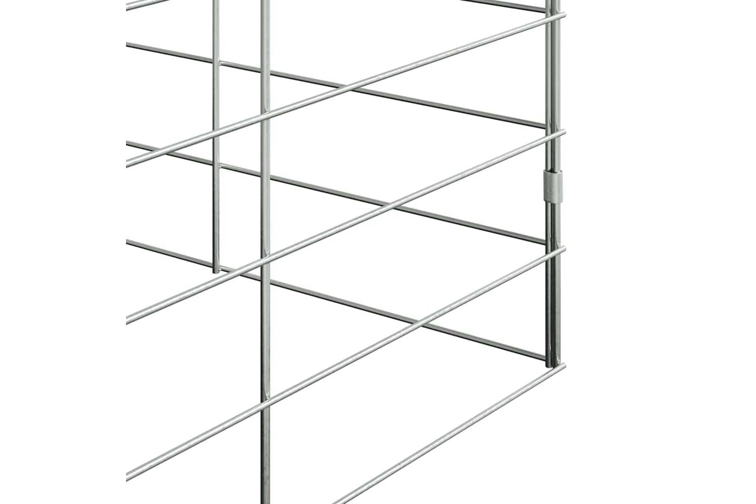 Vidaxl Rabbit Cage Silver 100 X 100 X 210 Cm Galvanised Steel-10