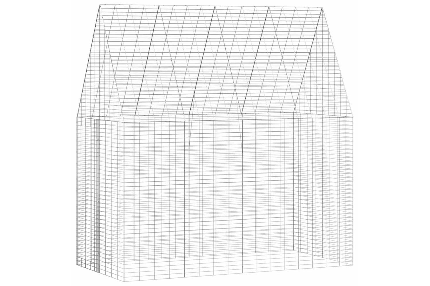 Vidaxl Rabbit Cage Silver 200 X 100 X 210 Cm Galvanised Steel