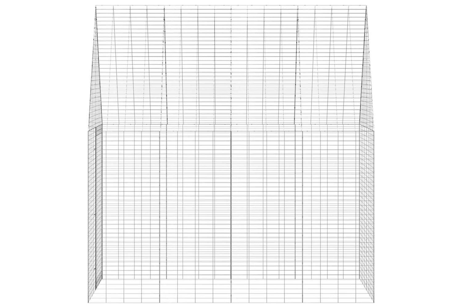 Vidaxl Rabbit Cage Silver 200 X 100 X 210 Cm Galvanised Steel-7