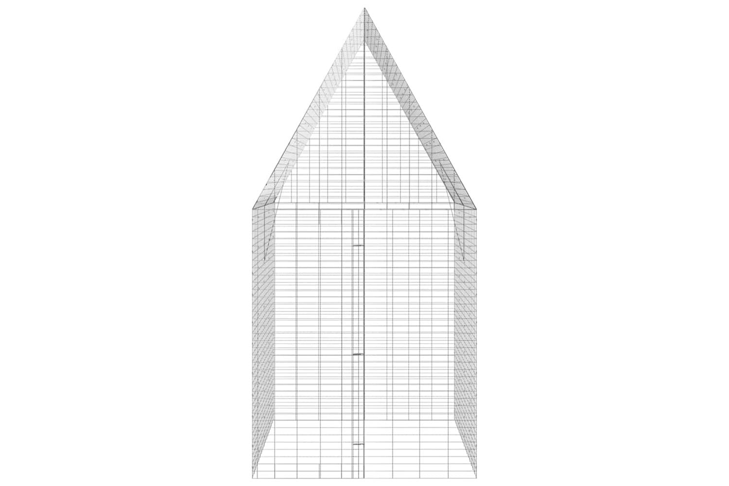 Vidaxl Rabbit Cage Silver 200 X 100 X 210 Cm Galvanised Steel-8