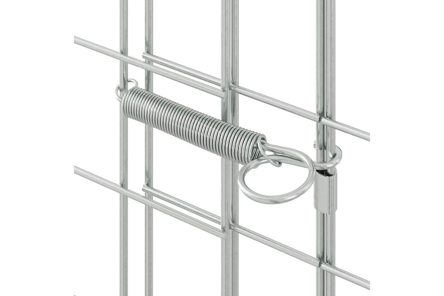 Vidaxl Rabbit Cage Silver 200 X 100 X 210 Cm Galvanised Steel-9
