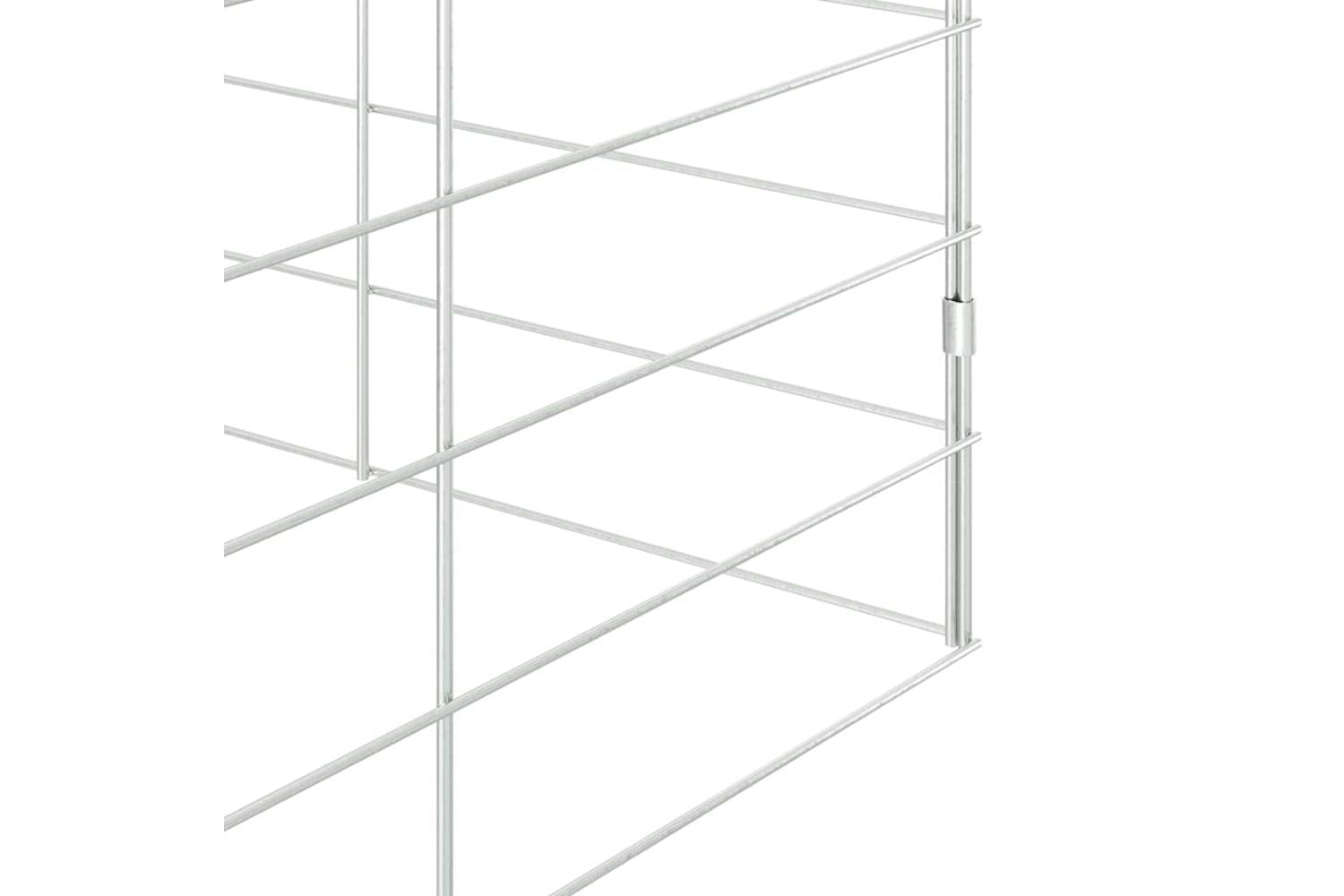 Vidaxl Rabbit Cage Silver 200 X 100 X 210 Cm Galvanised Steel-10