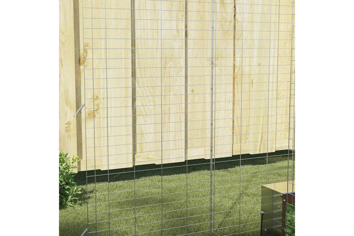 Vidaxl Rabbit Cage Silver 300 X 100 X 210 Cm Galvanised Steel-5