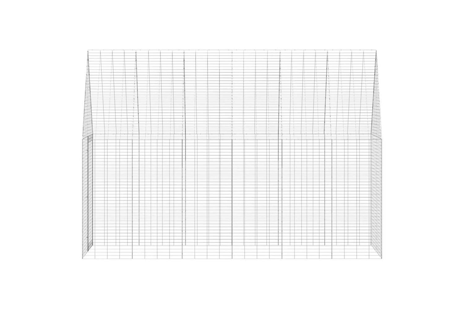 Vidaxl Rabbit Cage Silver 300 X 100 X 210 Cm Galvanised Steel-7