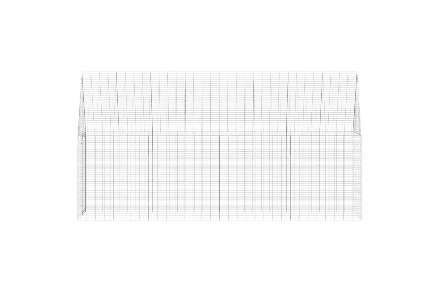 Vidaxl Rabbit Cage Silver 400 X 100 X 210 Cm Galvanised Steel-6