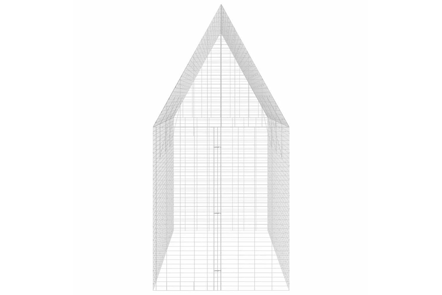 Vidaxl Rabbit Cage Silver 400 X 100 X 210 Cm Galvanised Steel-7