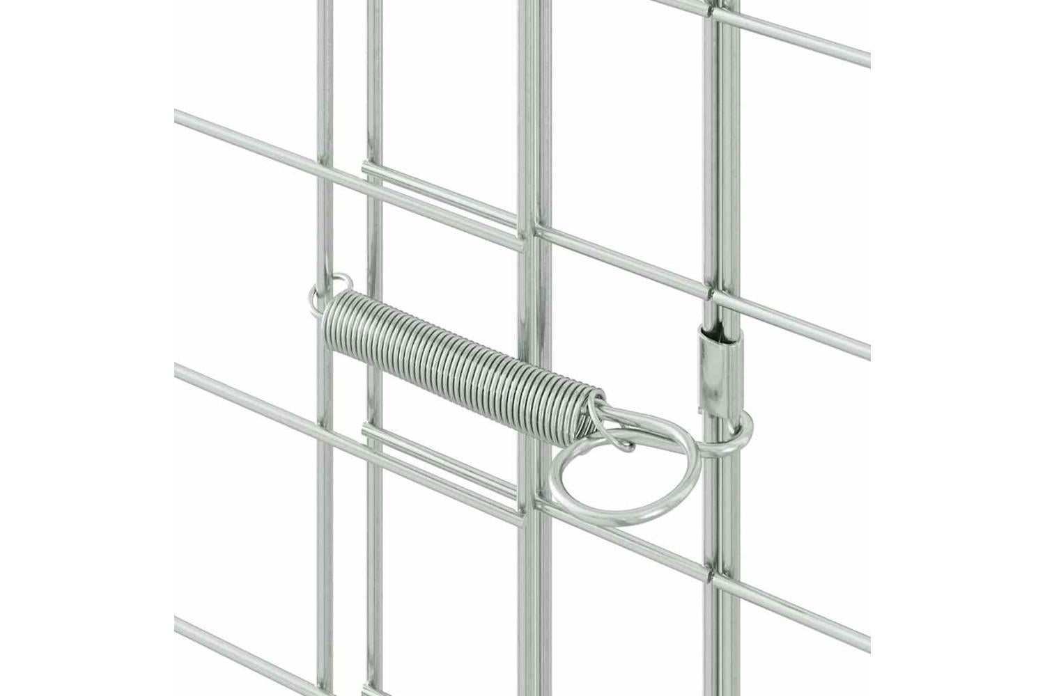 Vidaxl Rabbit Cage Silver 400 X 100 X 210 Cm Galvanised Steel-8