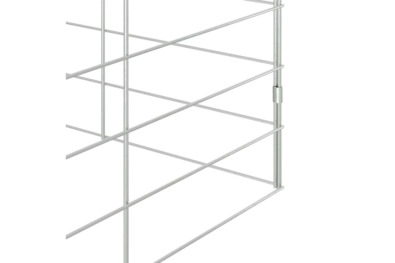 Vidaxl Rabbit Cage Silver 400 X 100 X 210 Cm Galvanised Steel-9