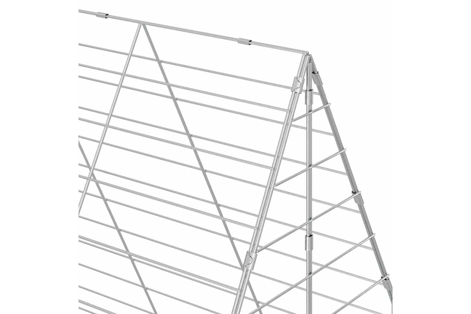Vidaxl Rabbit Cage Silver 400 X 100 X 210 Cm Galvanised Steel-10