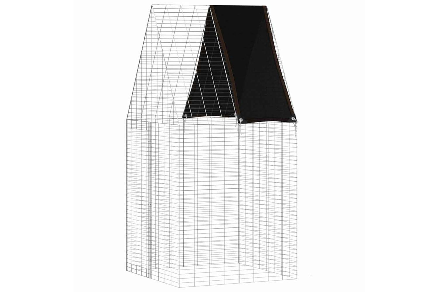 Vidaxl Rabbit Cage Silver 100 X 100 X 210 Cm Galvanised Steel-2