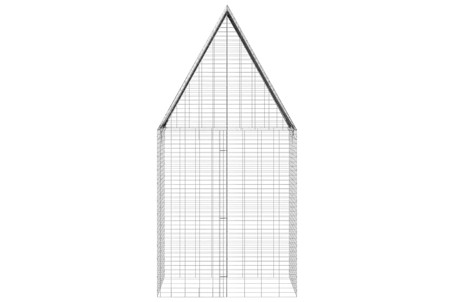 Vidaxl Rabbit Cage Silver 100 X 100 X 210 Cm Galvanised Steel-9