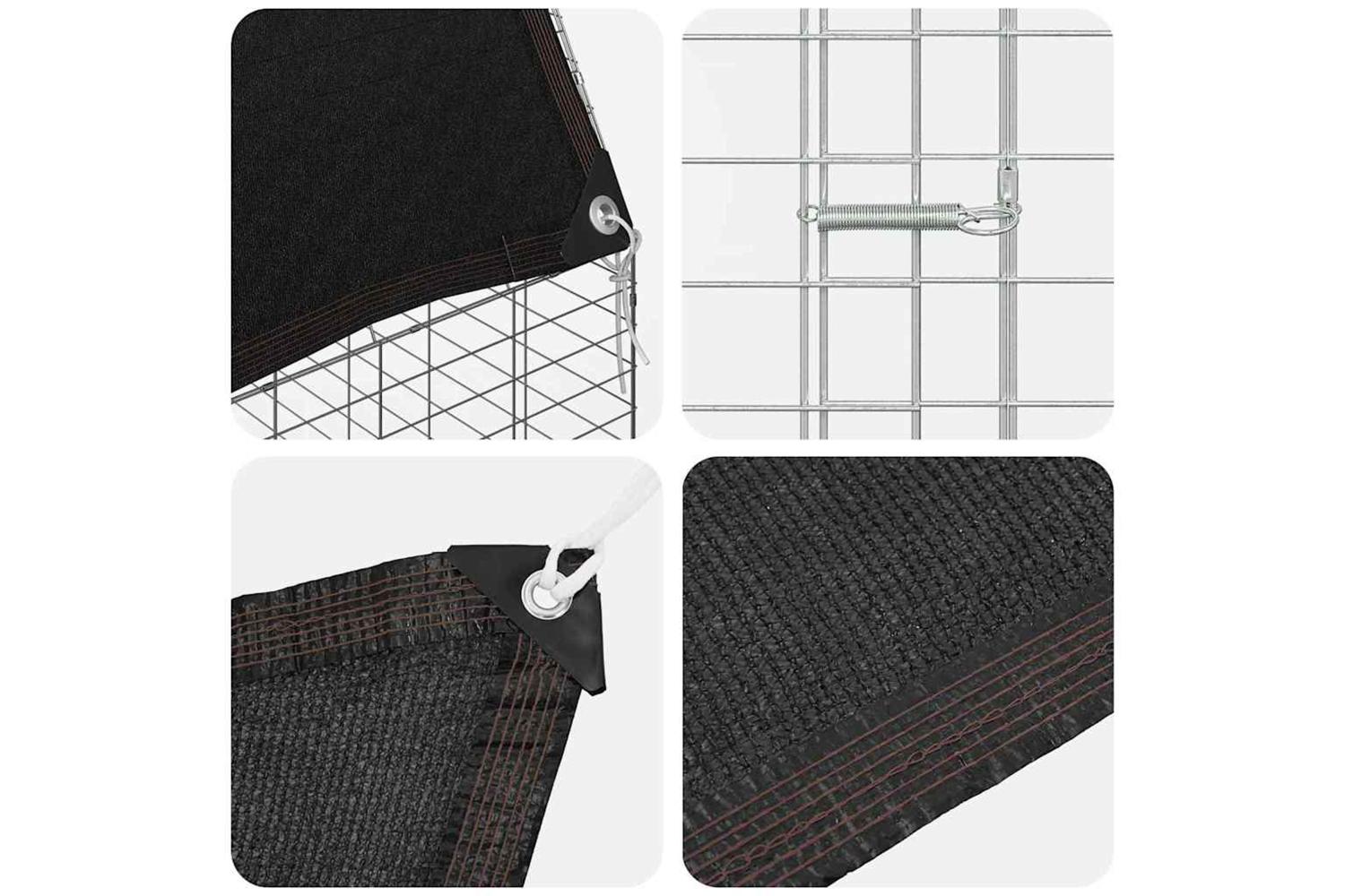Vidaxl Rabbit Cage Silver 100 X 100 X 210 Cm Galvanised Steel-10