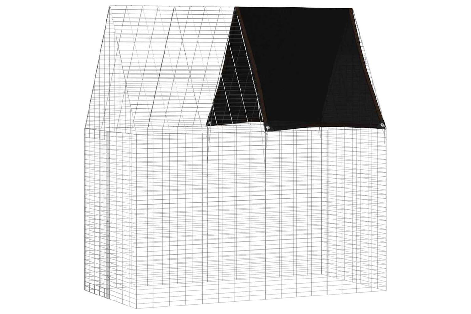 Vidaxl Rabbit Cage Silver 200 X 100 X 210 Cm Galvanised Steel