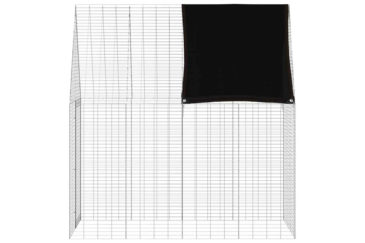 Vidaxl Rabbit Cage Silver 200 X 100 X 210 Cm Galvanised Steel-8
