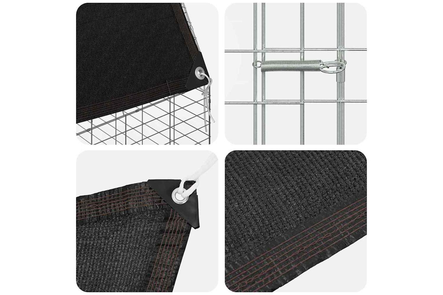 Vidaxl Rabbit Cage Silver 200 X 100 X 210 Cm Galvanised Steel-10