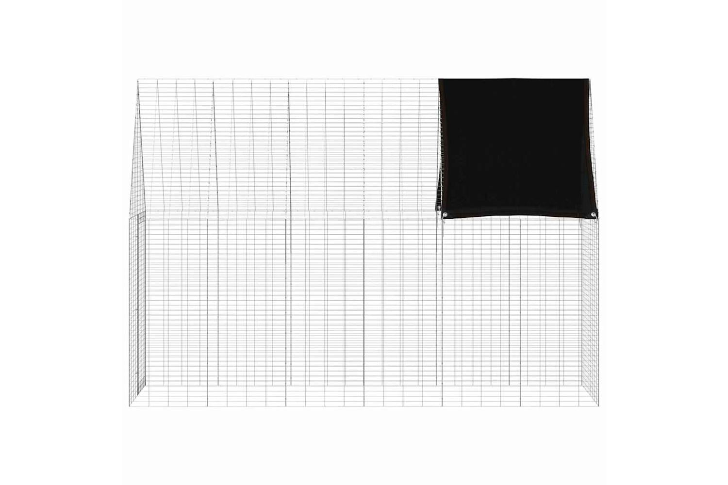 Vidaxl Rabbit Cage Silver 300 X 100 X 210 Cm Galvanised Steel-8