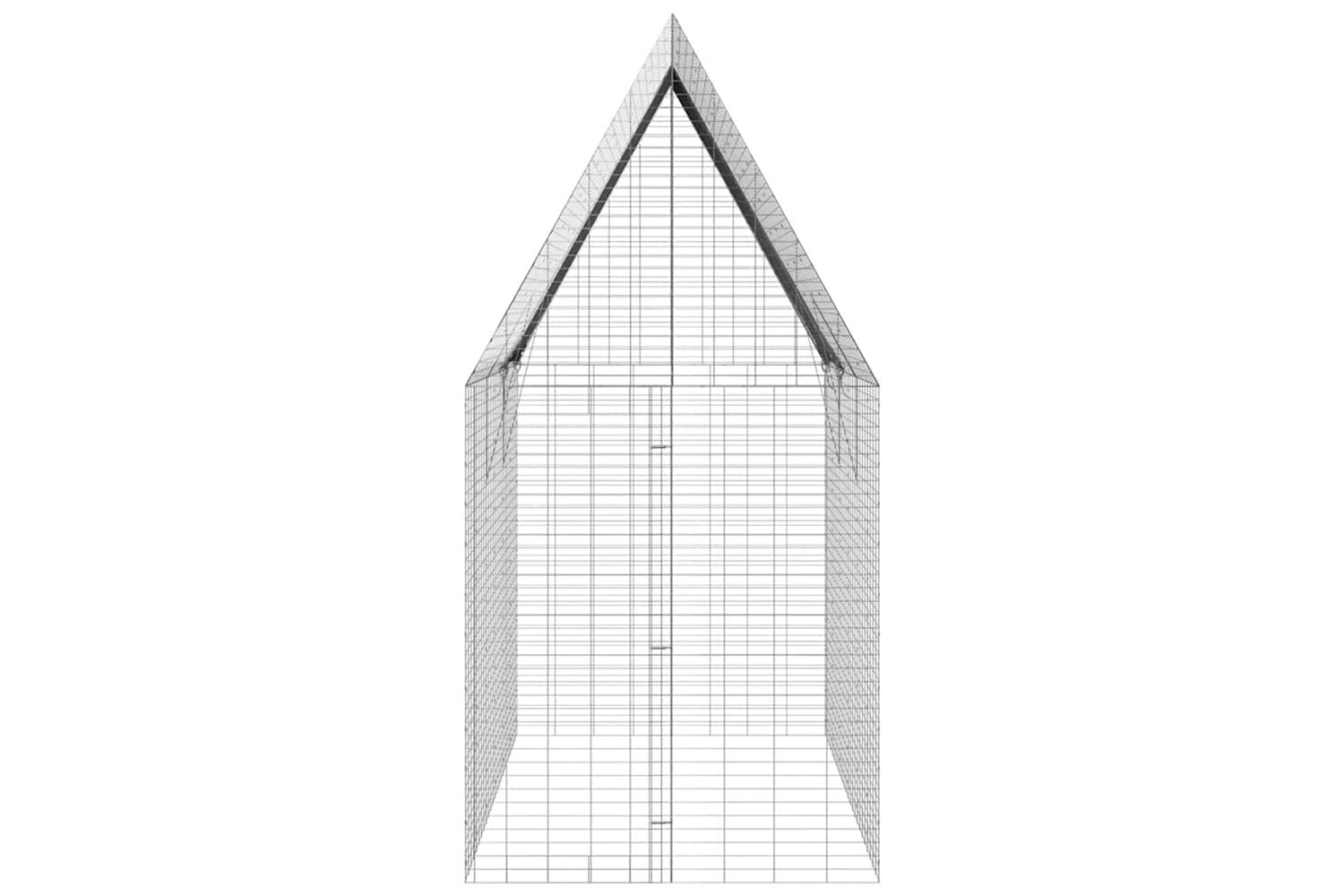 Vidaxl Rabbit Cage Silver 300 X 100 X 210 Cm Galvanised Steel-9