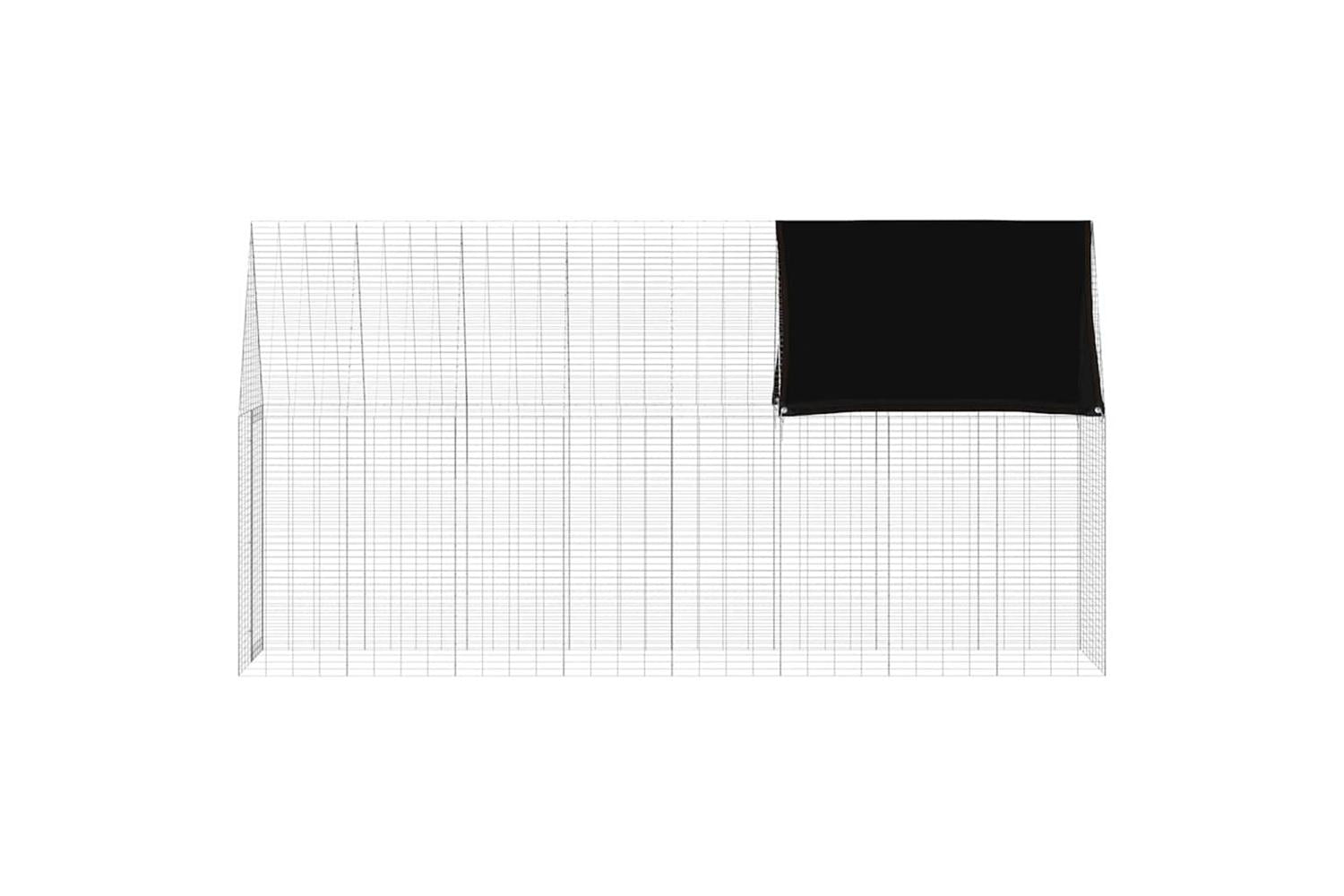 Vidaxl Rabbit Cage Silver 400 X 100 X 210 Cm Galvanised Steel-8