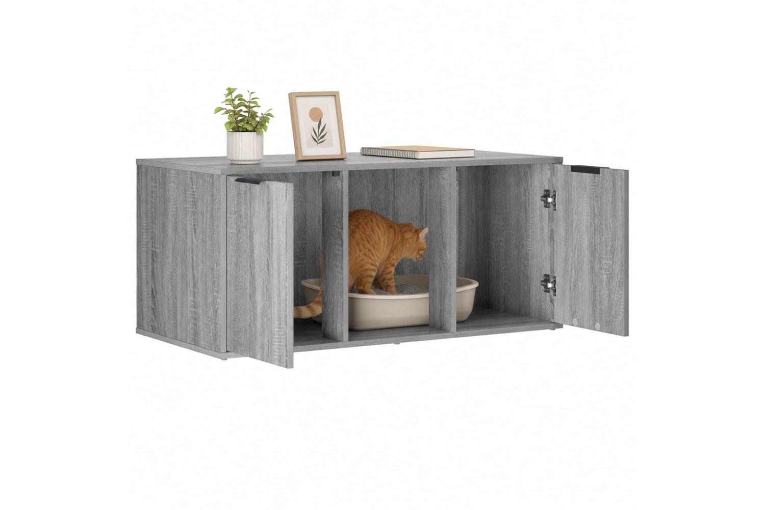 Vidaxl Cat Crate Furniture Grey Sonoma 100 X 49 X 45 Cm-3