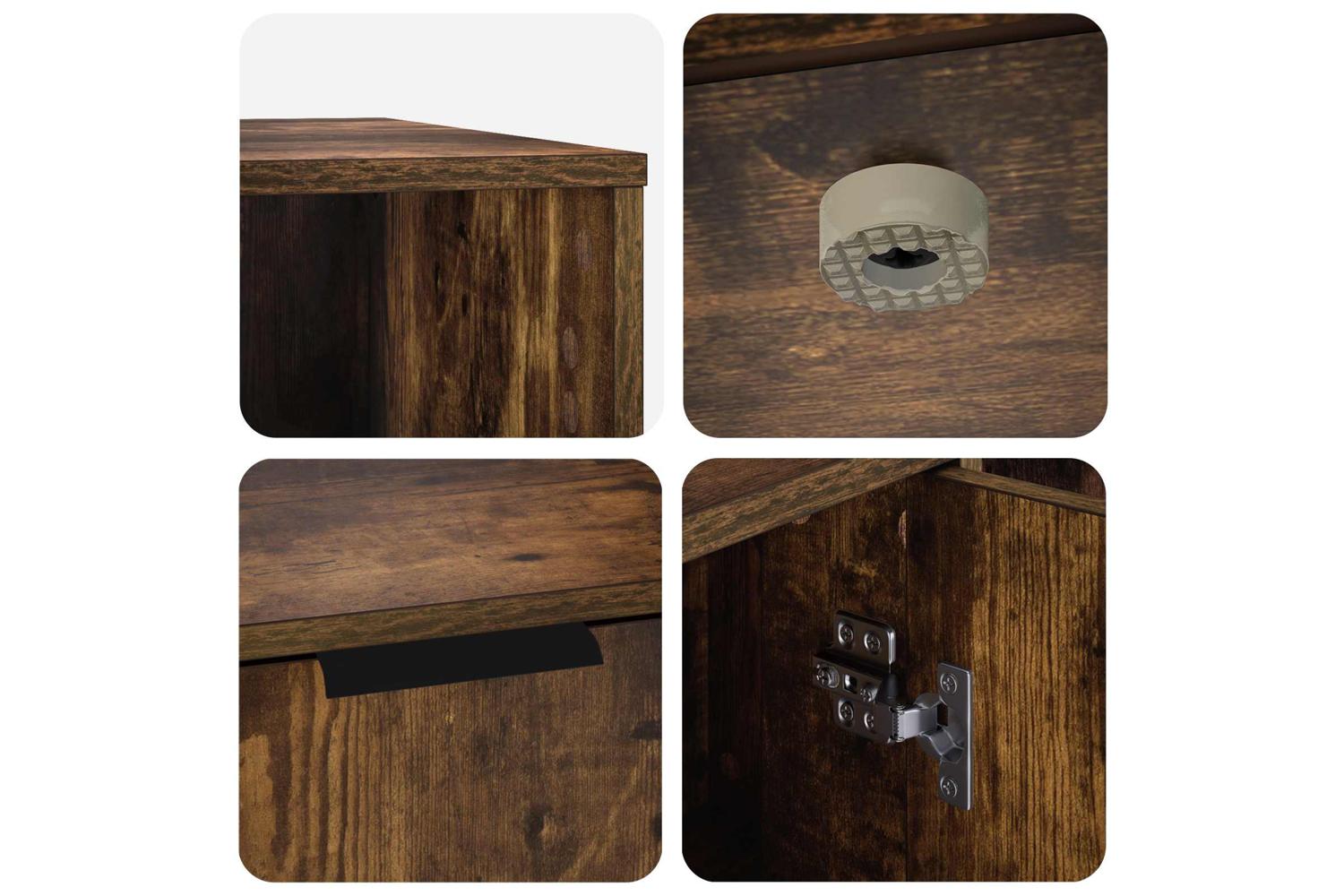 Vidaxl Cat Crate Furniture Smoked Oak 100 X 49 X 45 Cm Engineered Wood-9