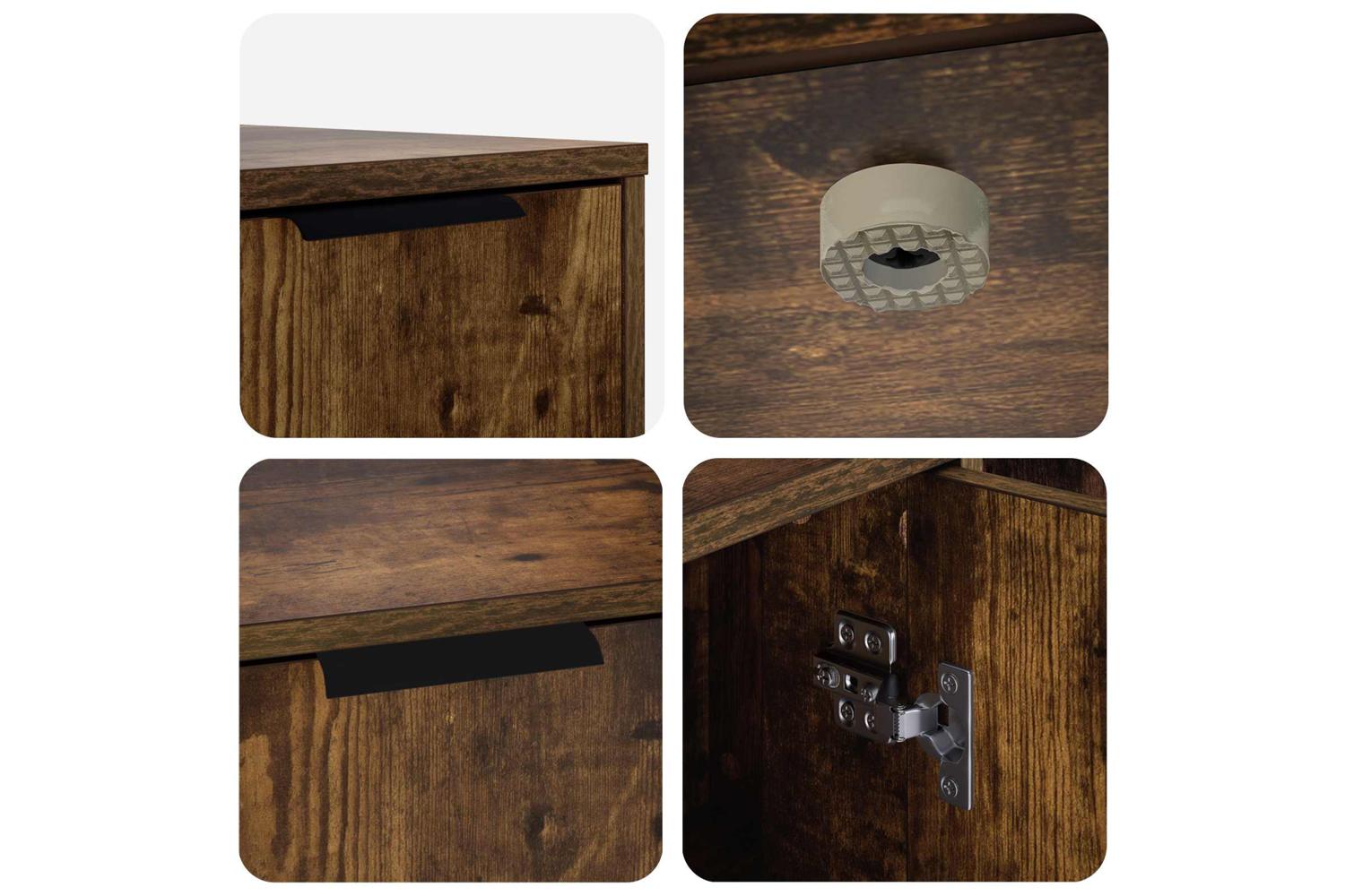 Vidaxl Cat Crate Furniture Smoked Oak 100 X 49 X 45 Cm Engineered Wood-9