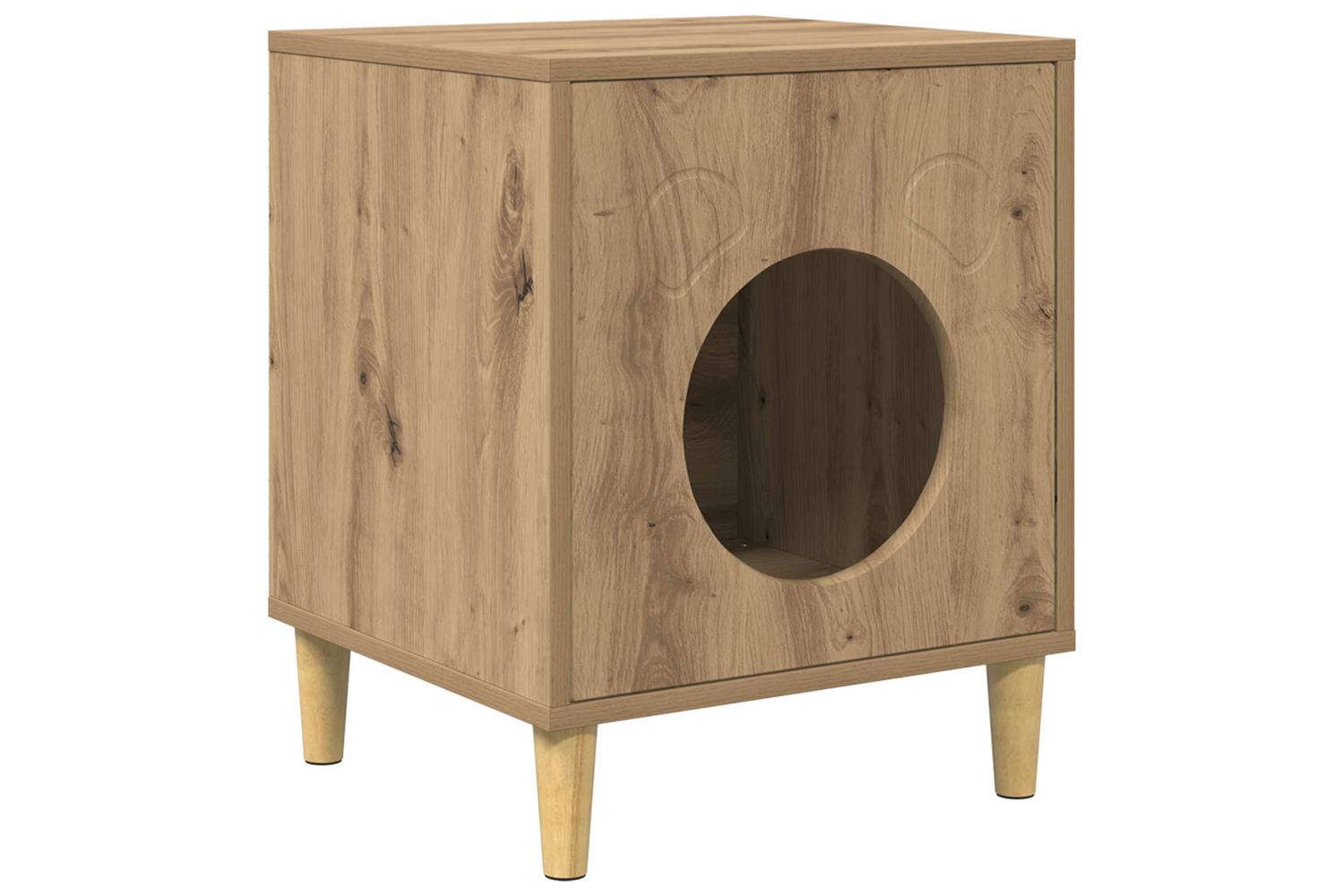 Vidaxl Cat House Artisian Oak 425 X 40 X 53 Cm Engineered Wood-2