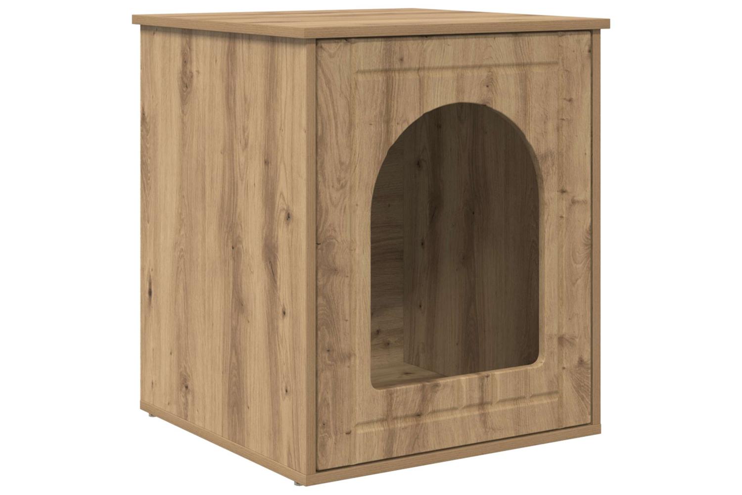 Vidaxl Cat House Artisian Oak 53 X 52 X 62 Cm Engineered Wood