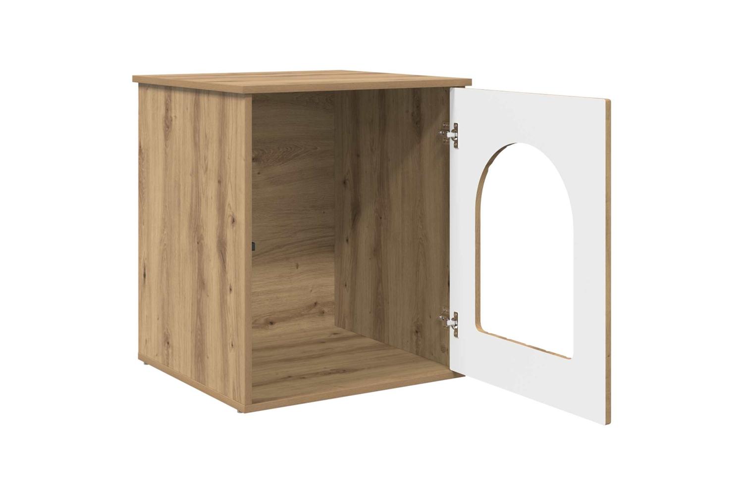 Vidaxl Cat House Artisian Oak 53 X 52 X 62 Cm Engineered Wood-5