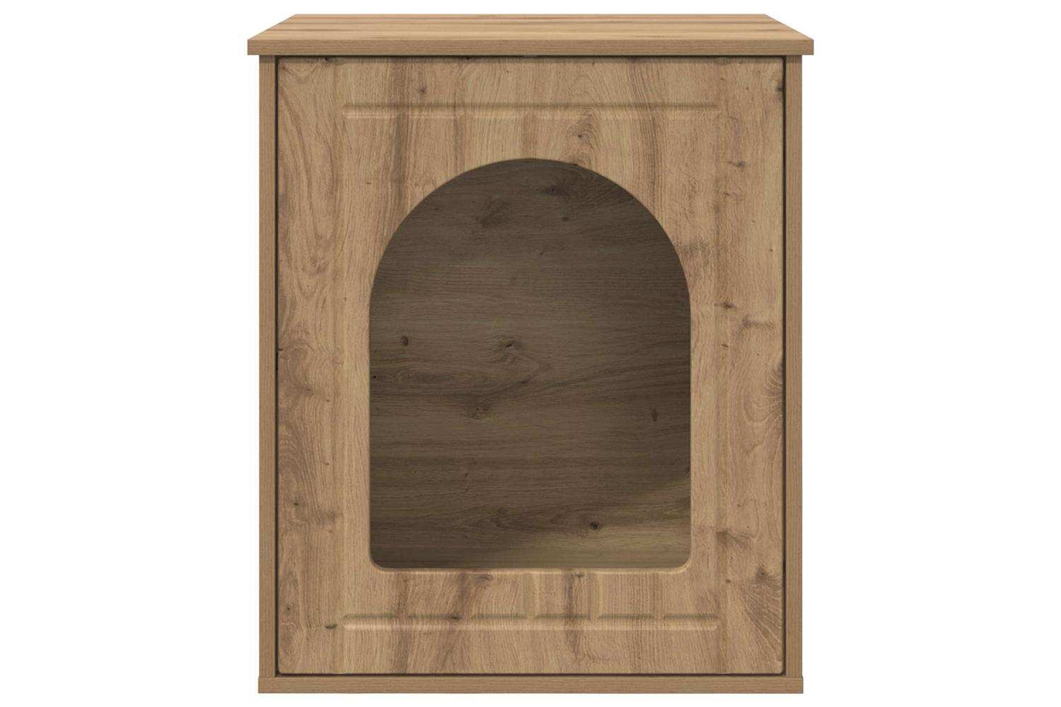 Vidaxl Cat House Artisian Oak 53 X 52 X 62 Cm Engineered Wood-6