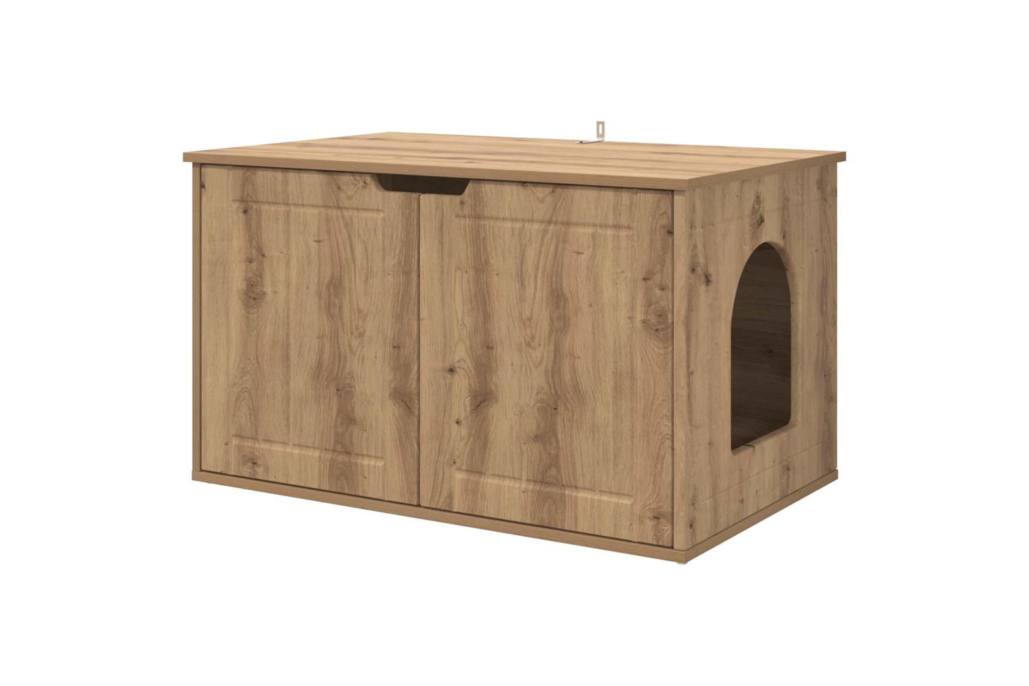 Vidaxl Cat House Artisian Oak 85 X 55 X 505 Cm Engineered Wood