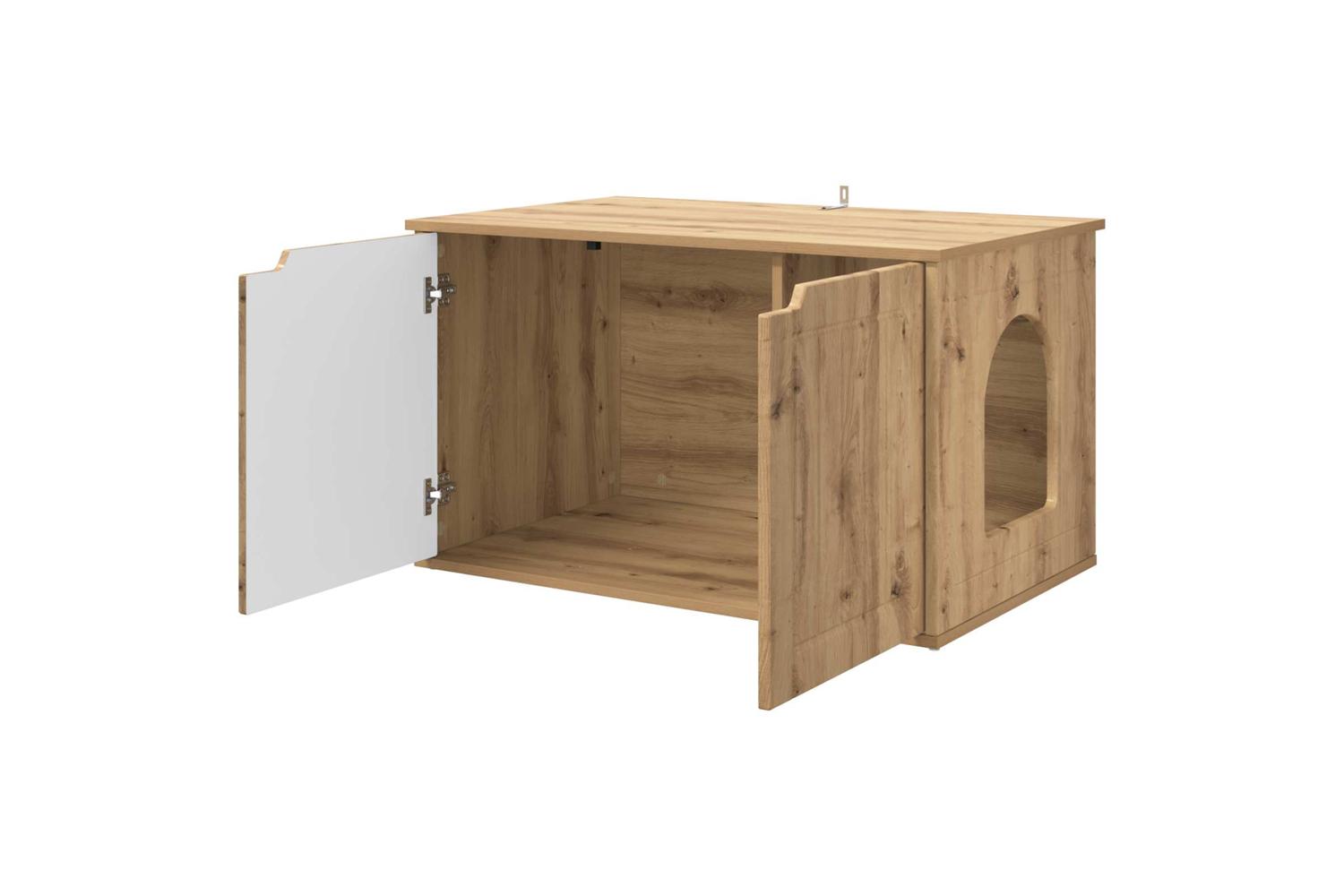 Vidaxl Cat House Artisian Oak 85 X 55 X 505 Cm Engineered Wood-5